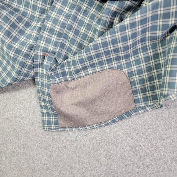 Howler Bros Shirt Mens Large Blue Plaid Long Sleeve Button Front Fishing Hiking - Picture 9 of 10